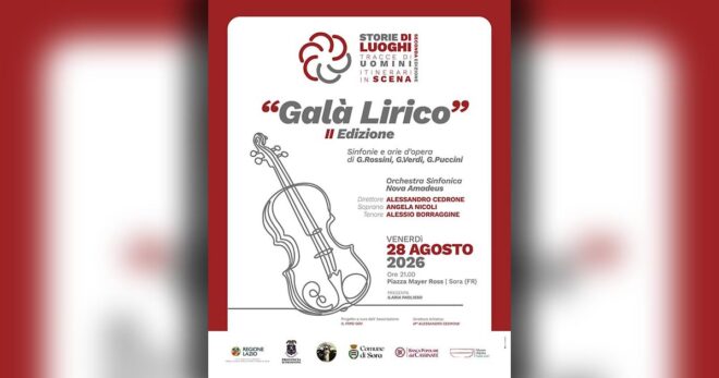 Sora, Piazza Mayer Ross torna teatro d’opera per una notte. Venerdì sera il 2° Galà Lirico