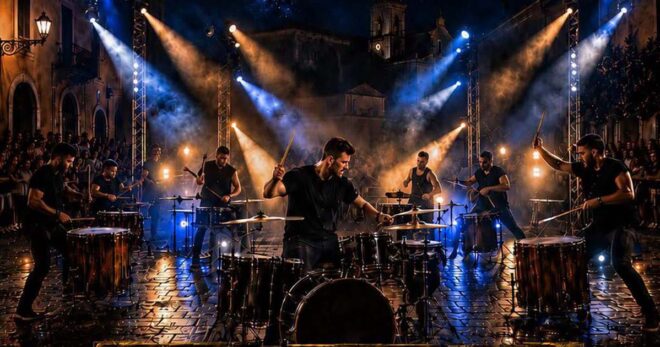 Casalvieri, “La Notte dei Tamburi” anima piazza San Rocco con batteristi e musica dal vivo