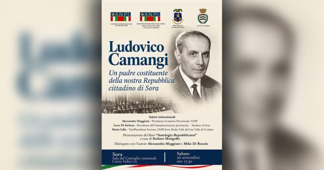 Sora, “Antologia Repubblicana” riscopre Ludovico Camangi a 80 anni dall’Assemblea Costituente
