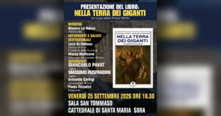Sora, “Nella terra dei giganti”: la saga della Prima Gente presentata nella Cattedrale