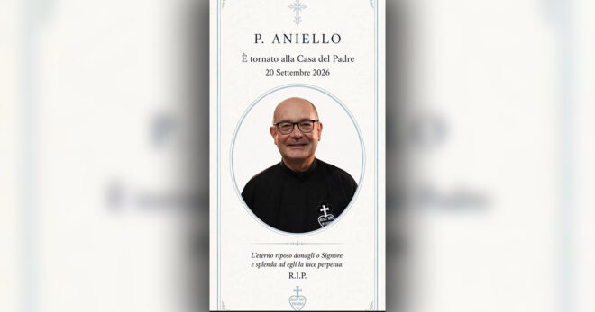 Sora, morto a 57 anni padre Aniello Migliaccio: il ricordo commosso di padre Salvatore Crino