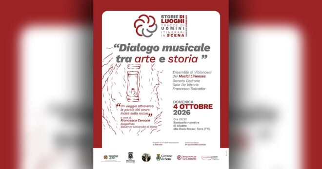 Sora, arte, storia e musica alla Rava Rossa: ultimo appuntamento di “Itinerari in scena”