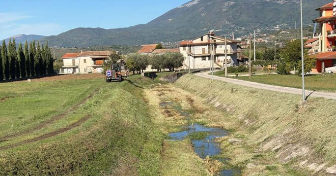 Sora, Isola del Liri e Campoli Appennino: interventi di manutenzione della Conca su fossi, canali e strade rurali