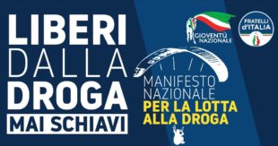 Gioventù Nazionale domenica mattina in piazza per dire NO alla droga