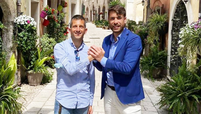 ELEZIONI SORA 2021 – Stefano Lucarelli con il candidato a Sindaco Luca Di Stefano