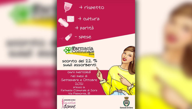 SORA – Farmacia Comunale, prosegue la scontistica sugli assorbenti