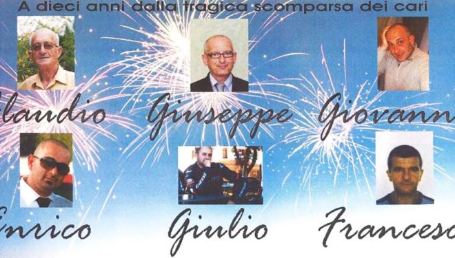 Dieci anni fa la tragedia della Pirotecnica Arpinate