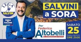 ELEZIONI SORA 2021 – Sabato sera Matteo Salvini in Piazza S. Restituta