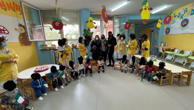 Grande festa al “Nido del Sogni” per la visita di Di Stefano. Entusiasta il Sindaco: «Splendida accoglienza»