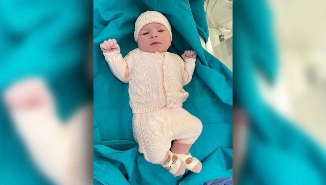 Ciao a tutti, mi chiamo Azzurra e finalmente sono tra le braccia di mamma e papà!