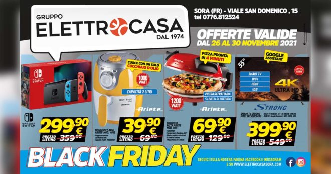 GRUPPO ELETTROCASA BLACK FRIDAY: offerte valide dal 26 al 30 Novembre 2021