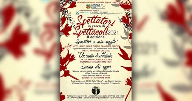 SORA – “Spettatori in cerca di Spettacoli 2021”: il programma 2021