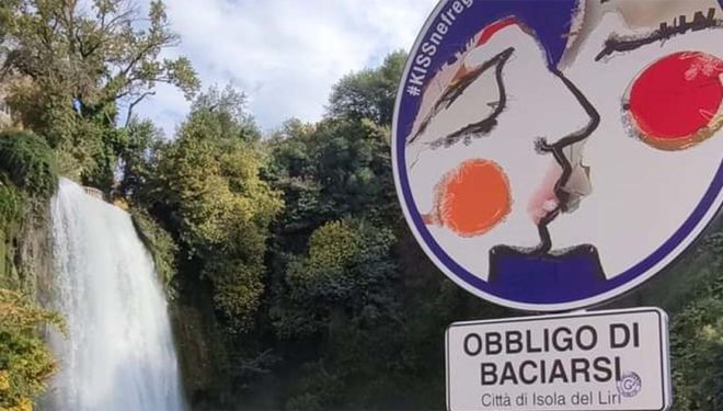 A Isola del Liri “obbligo” di baciarsi sotto la Cascata grande