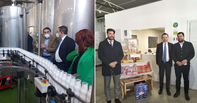 Sora: il Vice Presidente della Camera in visita all’Antico Pastificio Zaffiri e all’Oleificio Fratelli Mantova