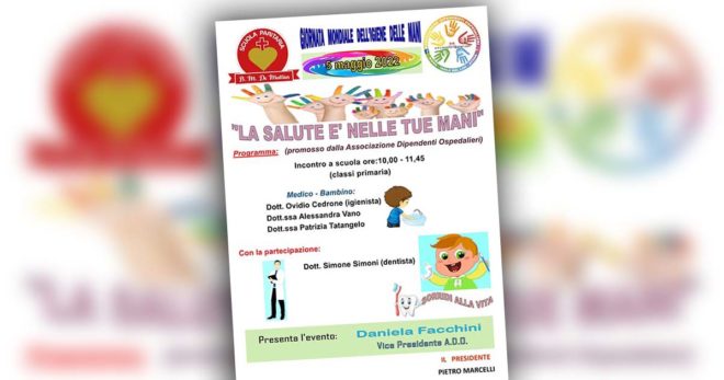 “La Salute nelle tue mani”: Giovedì mattina incontro tra medici e bambini alla De Mattias