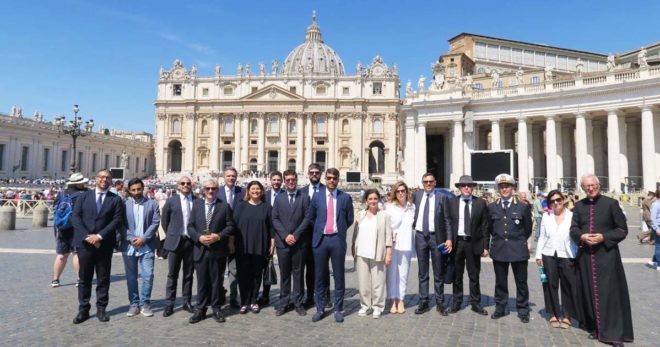 L’Amministrazione Comunale di Sora in visita da Papa Francesco