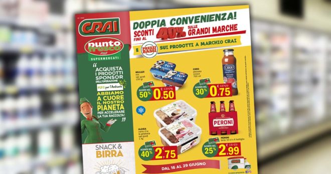 Punto Fresco “Doppia Convenienza”: sconti fino al 40% sulle grandi marche. Il nuovo volantino