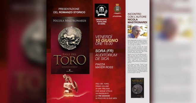 “Giugno Sorano”: Venerdì 10 incontro con Nicola Mastronardi e presentazione del libro “Figli del Toro”