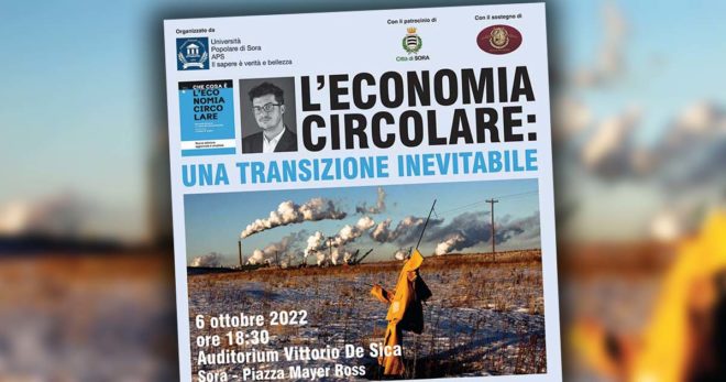 “L’Economia Circolare: una transizione inevitabile”. Emanuele Bompan a Sora il 6 Ottobre
