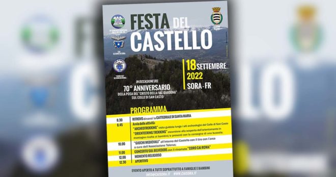 Sora: Domenica 18 tutti a Rocca Sorella per la “Festa del Castello”. Il programma