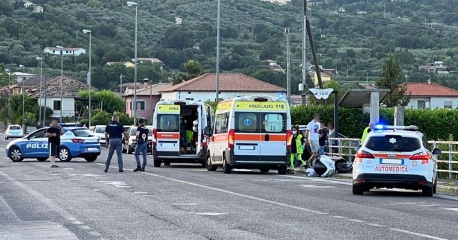 Sora: incidente stradale in via Barca San Domenico