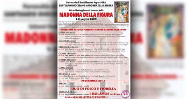 Sora: Festeggiamenti in onore della Madonna della Figura