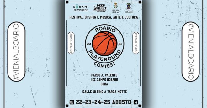 Sora: arriva il “Boario Playground Contest”, festival di Sport, musica, arte e cultura