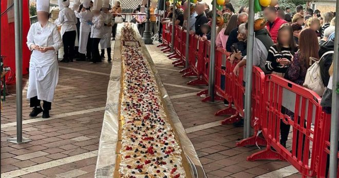Fontechiari: 28ma edizione della “Festa dell’autunno” maxi torta da 21 metri e 550 uova