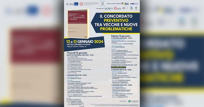 Fiuggi, 12-13 Gennaio: “Il Concordato preventivo tra vecchie e nuove problematiche”