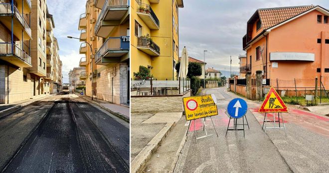 Sora: nuovo asfalto in via San Giuliano e dintorni