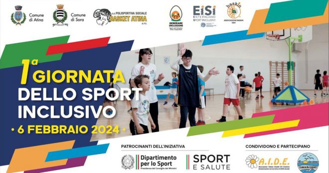 Sora e Atina: Martedì 06 febbraio 1a “Giornata dello Sport inclusivo”