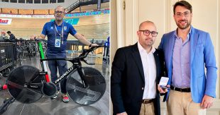 Lucio Parravano, meccanico sorano della Nazionale Pista Ciclismo, omaggiato stamani in Comune