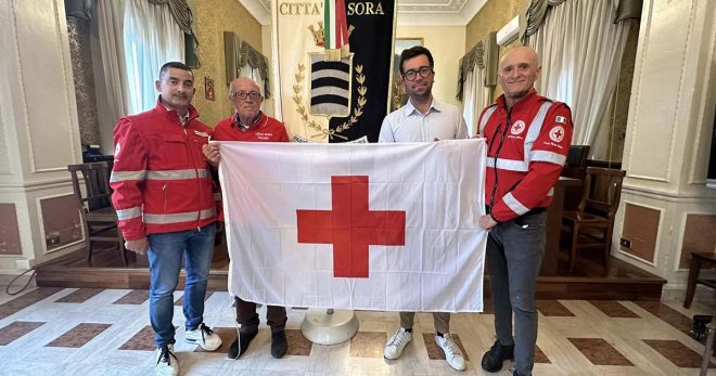 160° fondazione Croce Rossa Italiana: donata bandiera dell’ente al Comune di Sora