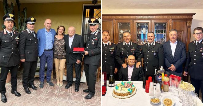 L’Appuntato dei Carabinieri, Giuseppe Petricca, compie 101 anni