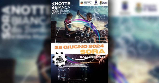 Estate Sorana 2024: sabato 22 giugno “Notte Bianca dei Bambini della Musica”