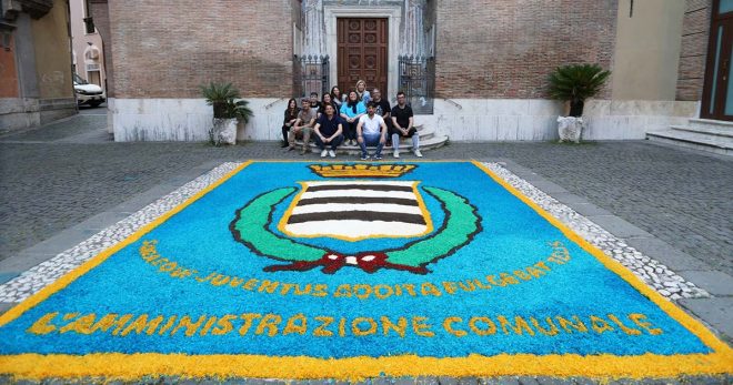 Sora, Infiorata 2024: per la prima volta ha partecipato anche l’Amministrazione comunale