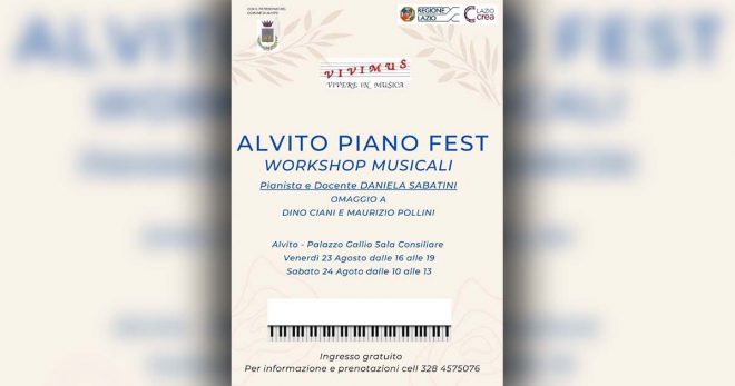 23-24 agosto 2024: “Alvito Piano Fest – Omaggio a Dino Ciani e Maurizio Pollini”