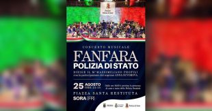 Sora: questa la Fanfara della Polizia di Stato in concerto in piazza S. Restituta