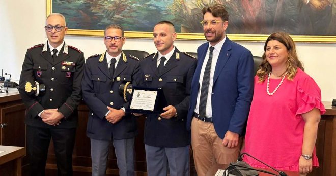 Sora: targa-ricordo per l’assistente Capo della Polizia, Fabio Vani