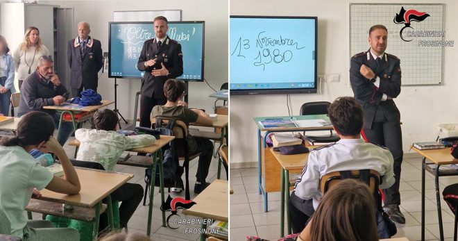 San Donato Val di Comino: i Carabinieri in servizio e in congedo incontrano i giovani delle scuole