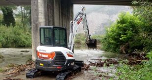 Intervento del Consorzio di Bonifica “Conca di Sora” sotto il ponte di via Salceto