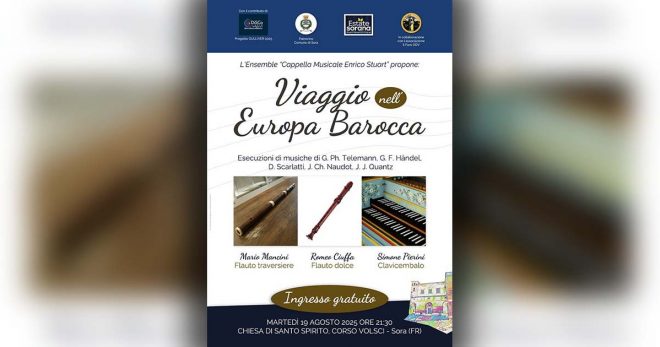 Sora: Viaggio nell’Europa Barocca con la Cappella Musicale Enrico Stuart