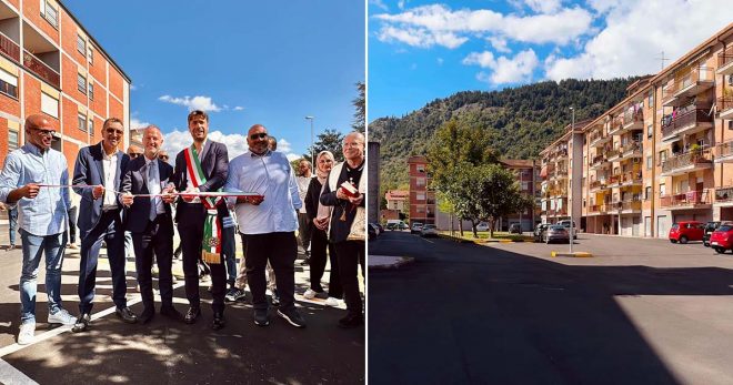 Sora, riqualificazione Potrinio: stamani il taglio del nastro