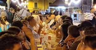 Sora: Tavolata in Corso Volsci, migliaia di partecipanti alla cena di fine estate