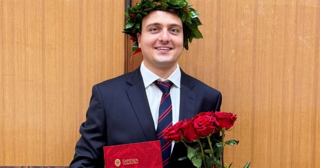 Sora: Leonardo Perruzza festeggia la sua laurea in Ingegneria Informatica e Automatica. Congratulazioni!