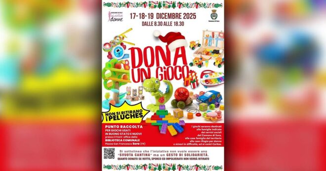 Sora: “Dona un gioco 2025”, tutte le indicazioni per partecipare alla raccolta