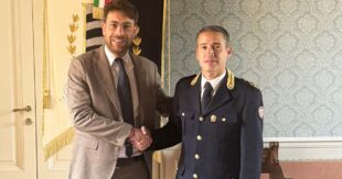 Sora, il sindaco saluta il dirigente del commissariato Paolo Gennaccaro