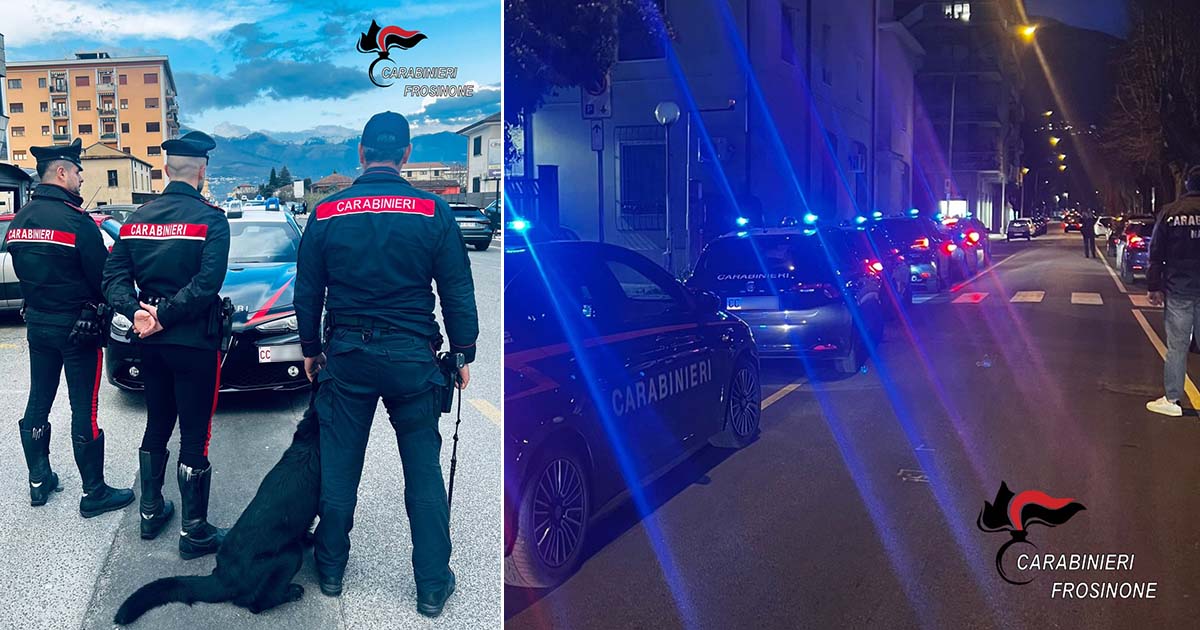 Sora, controllo straordinario dei Carabinieri: 30 militari in campo tra Valle del Liri e Valle di Comino